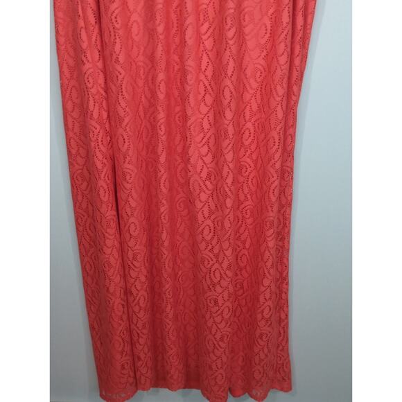 Emma & Michele Red Lace Halter Blouson Maxi Dress Size 2X Coastal Party NWT - Picture 3 of 11